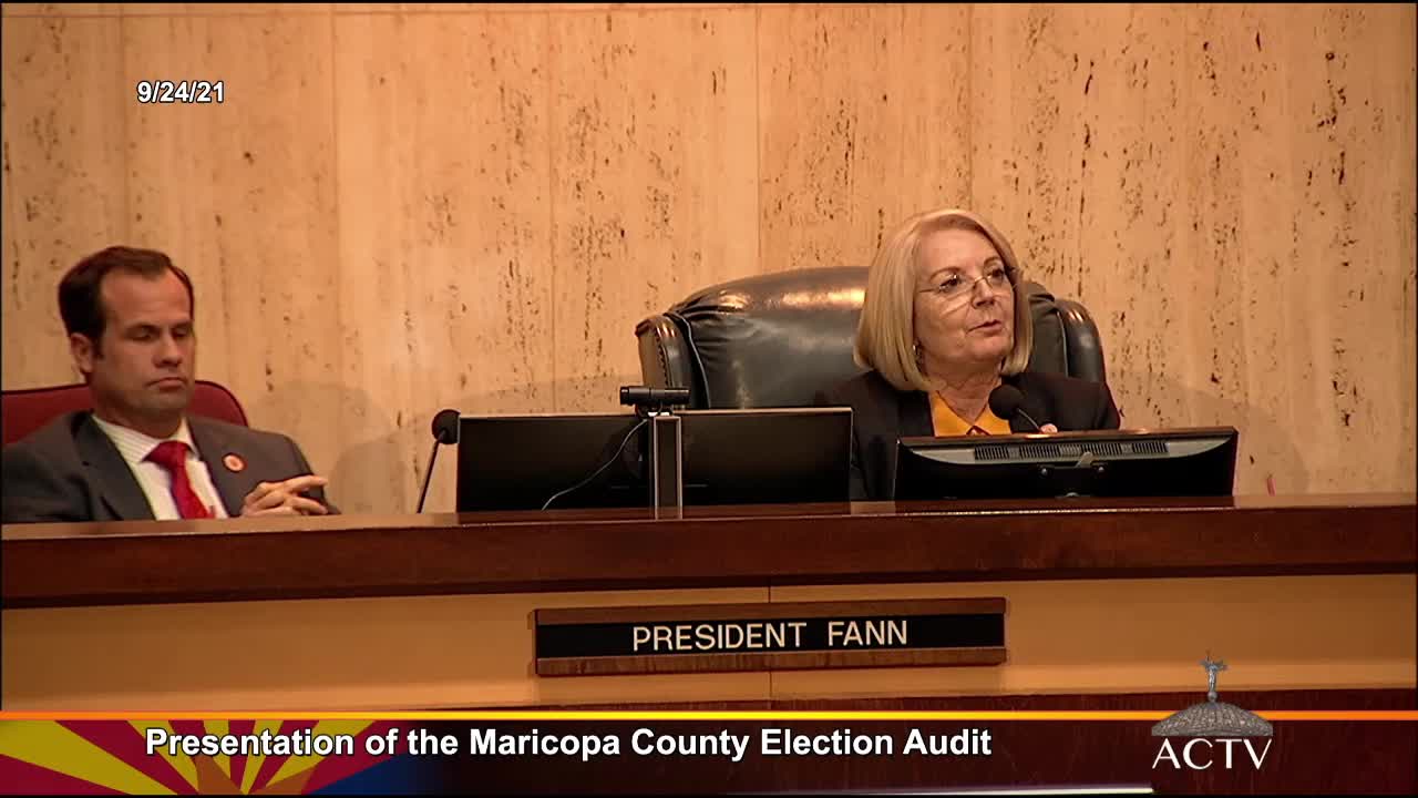 Arizona Audit Report Hearing - 24 Sept 21