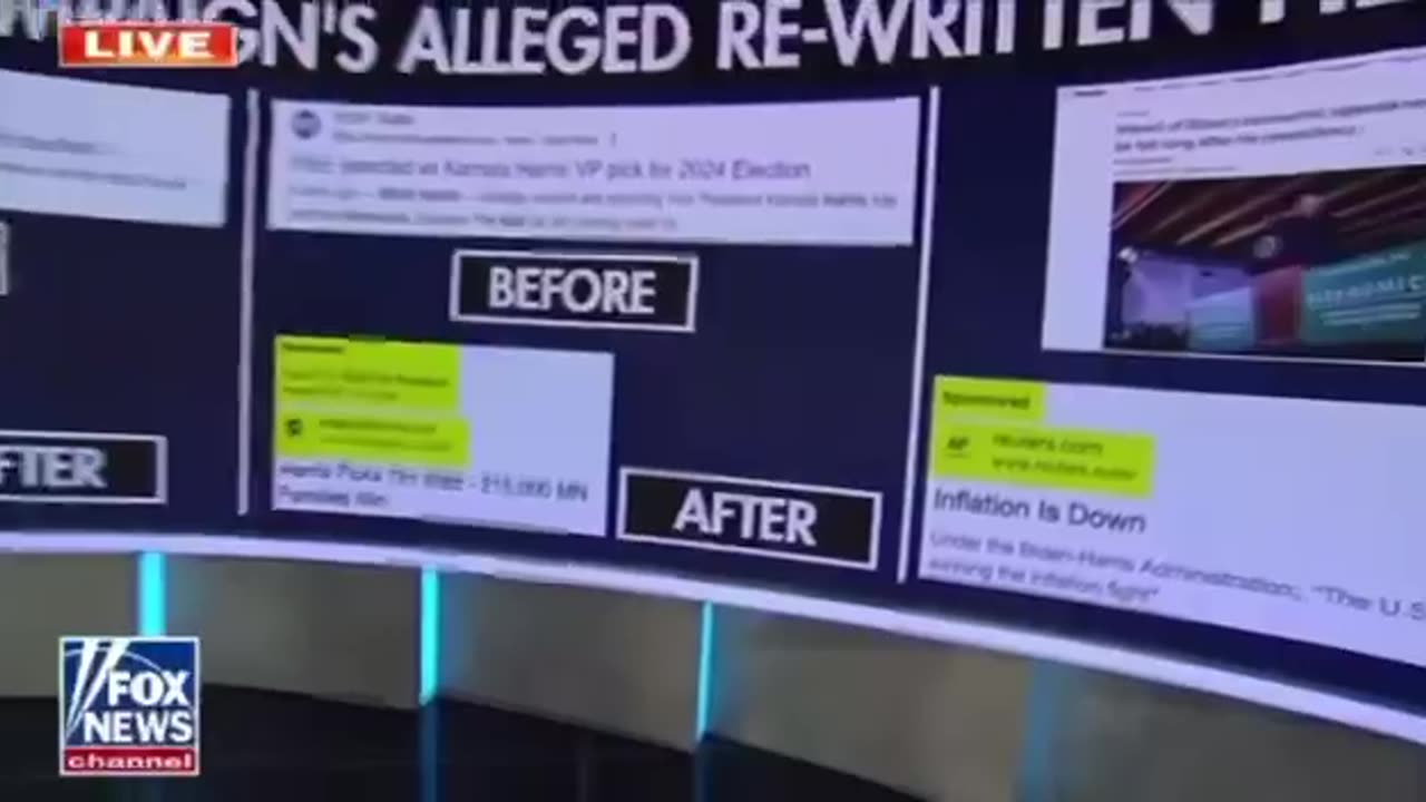 EXPOSED: Harris Campaign caught running PAID ADS on GOOGLE with FAKE HEADLINES to deceive voters