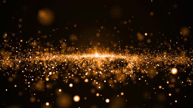 shocking technology of golden style particle motion video background