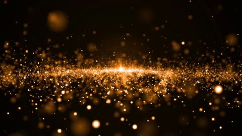 shocking technology of golden style particle motion video background
