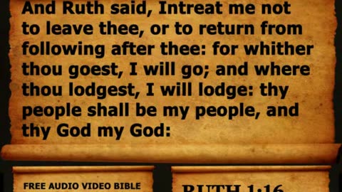 Bible Book 08. Ruth Complete 1-4, King James Version (KJV) Read Along Bible