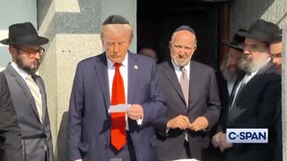 President Trump visits the tomb of Lubavitcher Rebbe Menachem Mendel Schneerson in Queens.