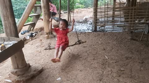 the niece plays the rope