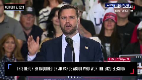 This Reporter Inquired Of JD Vance About Who Won The 2020 Election