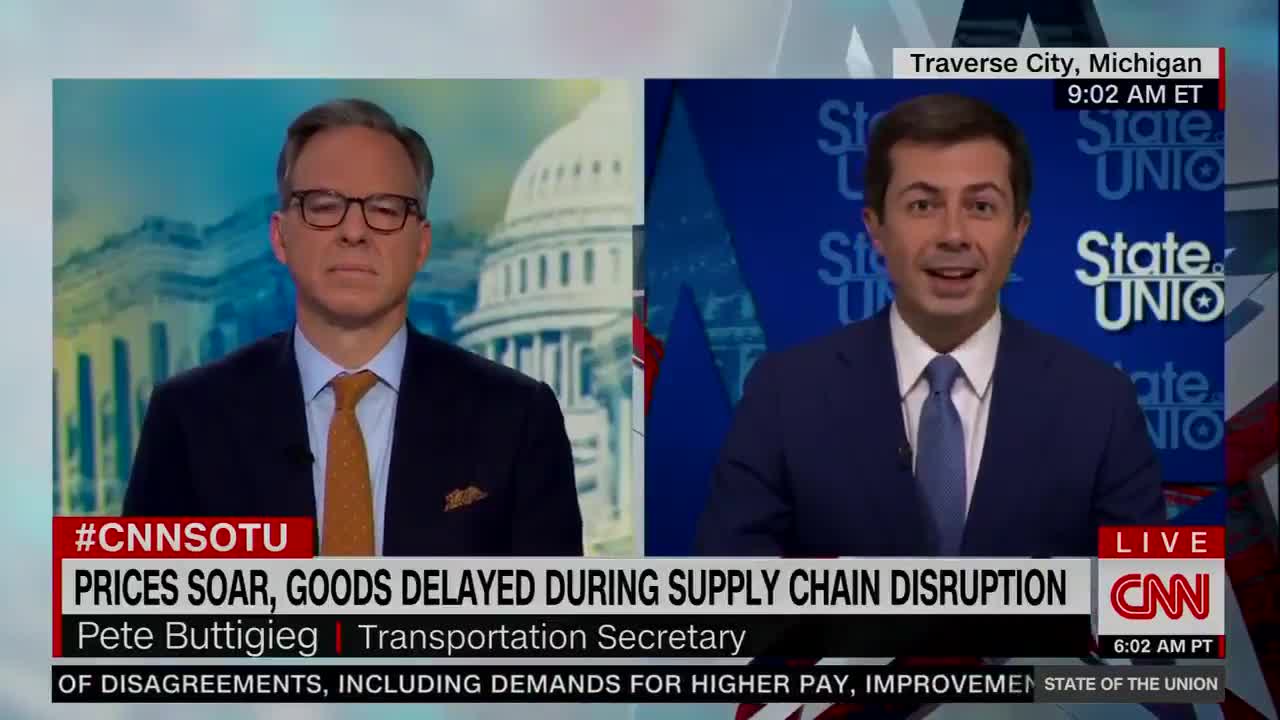 Mayor Pete Claims Biden's Success Caused Supply Chain Crisis