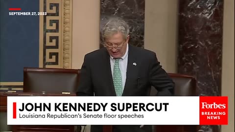 'What Has The World Come To' John Kennedy Makes Passionate Senate Floor Remarks 2023 Rewind