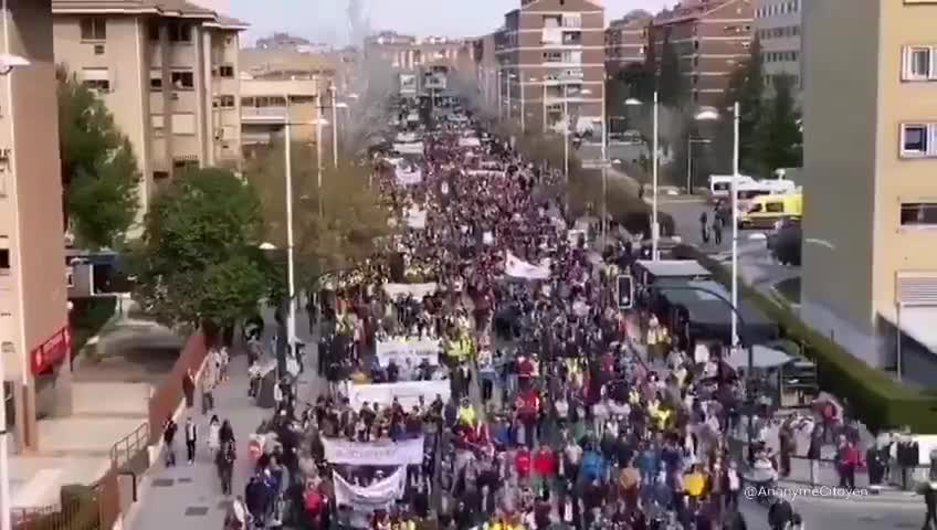 Spanish Farmer join the protests. They have started to block the A4 highway in Andalusia