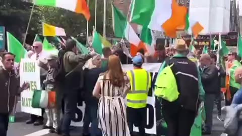 African man tried to join an anti-immigration protest in Ireland