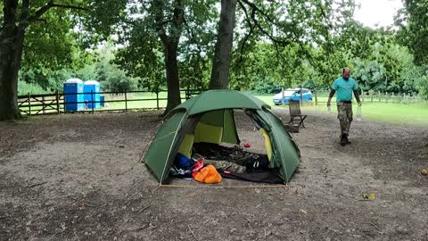 Sorting out the inside of the tent to clear down camp. 13th Sep 2022