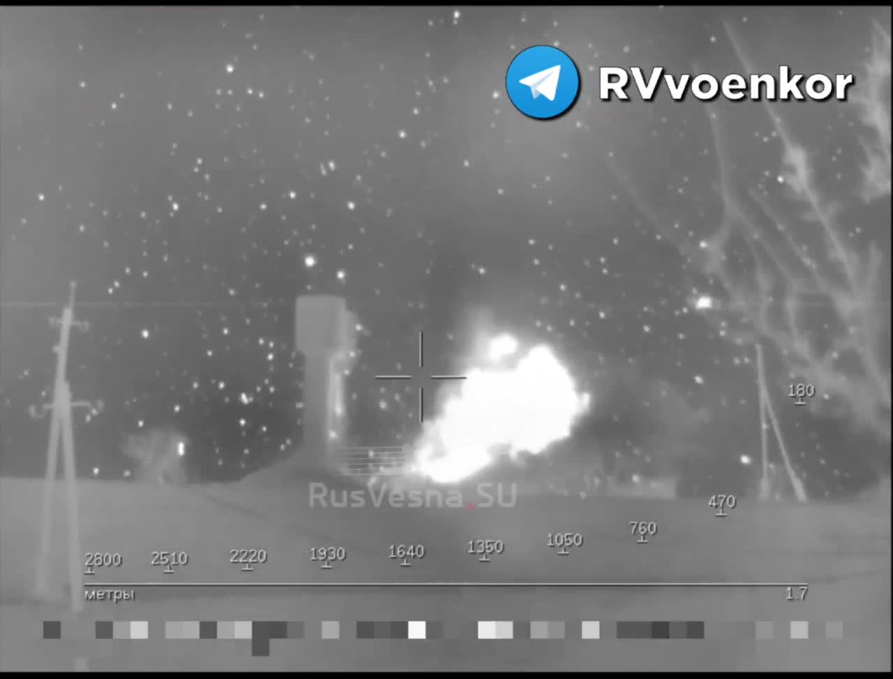 Russian ATGM Hits a Supposed Spotter