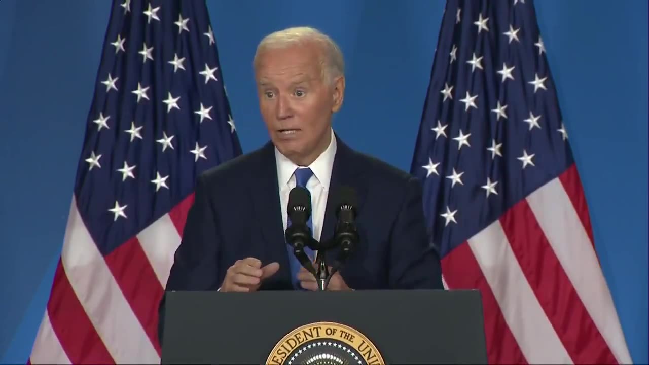 BIDEN: "I'm following the advice of my commander-in-chief" 😳