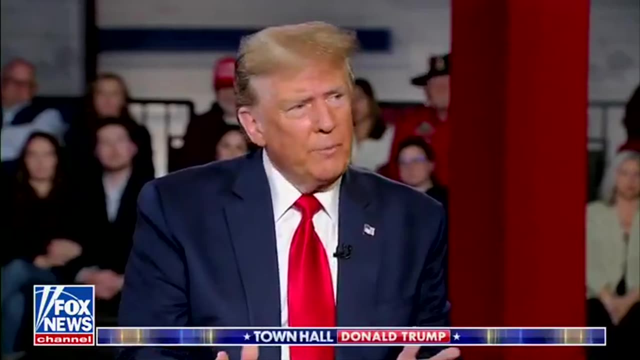 President Donald Trump: "I can't because I want to make America great again."