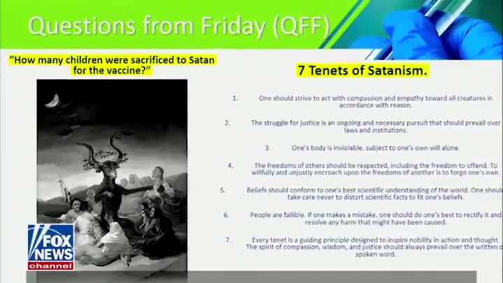 Tucker Carlson "How many children were sacrificed to Satan for the vaccine?"
