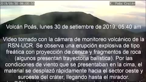 Video: Evalúan erupción del volcán Poás en Costa Rica