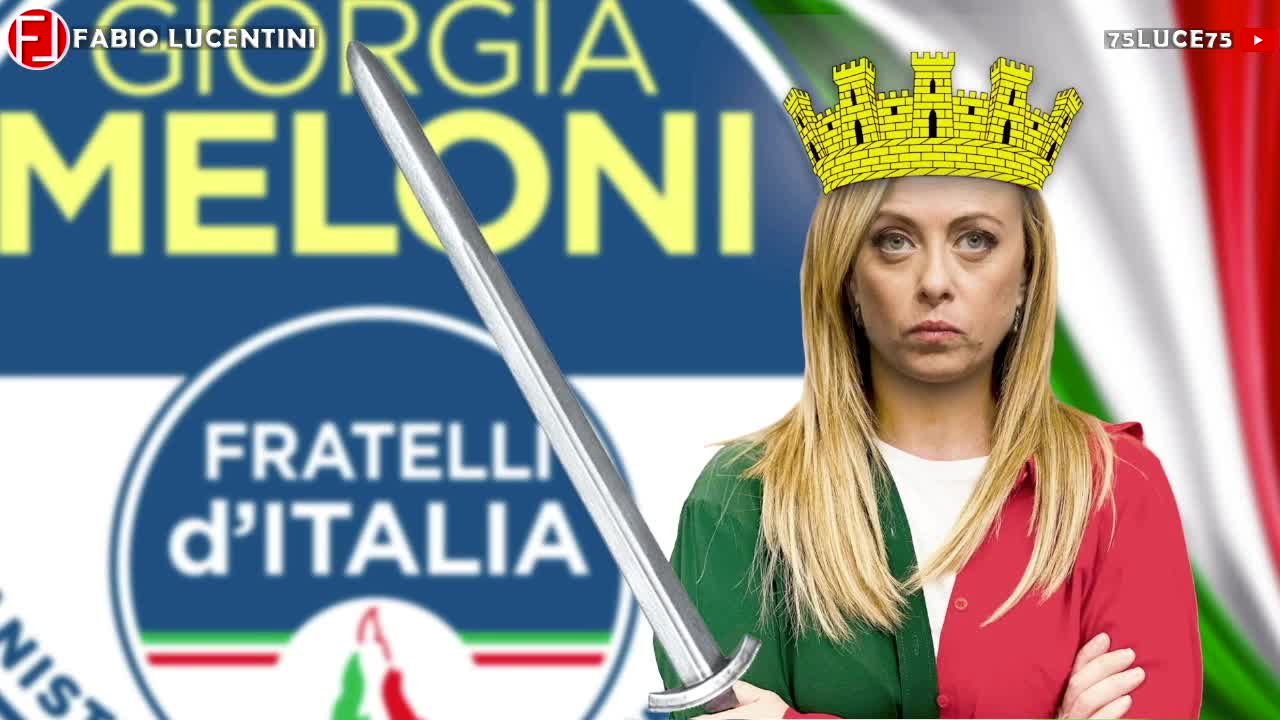 INNO DELLA MELONI di Fabio Lucentini parodia INNO NAZIONALE ITALIANO Fratelli d'Italia VERSO LE ELEZIONI ITALIANE DEL 25 SETTEMBRE PER LE DIMISSIONI DEL NOTO MASSONE,GESUITA E SIONISTA MARIO DRAGHI CAMPAGNA ELETTORALE