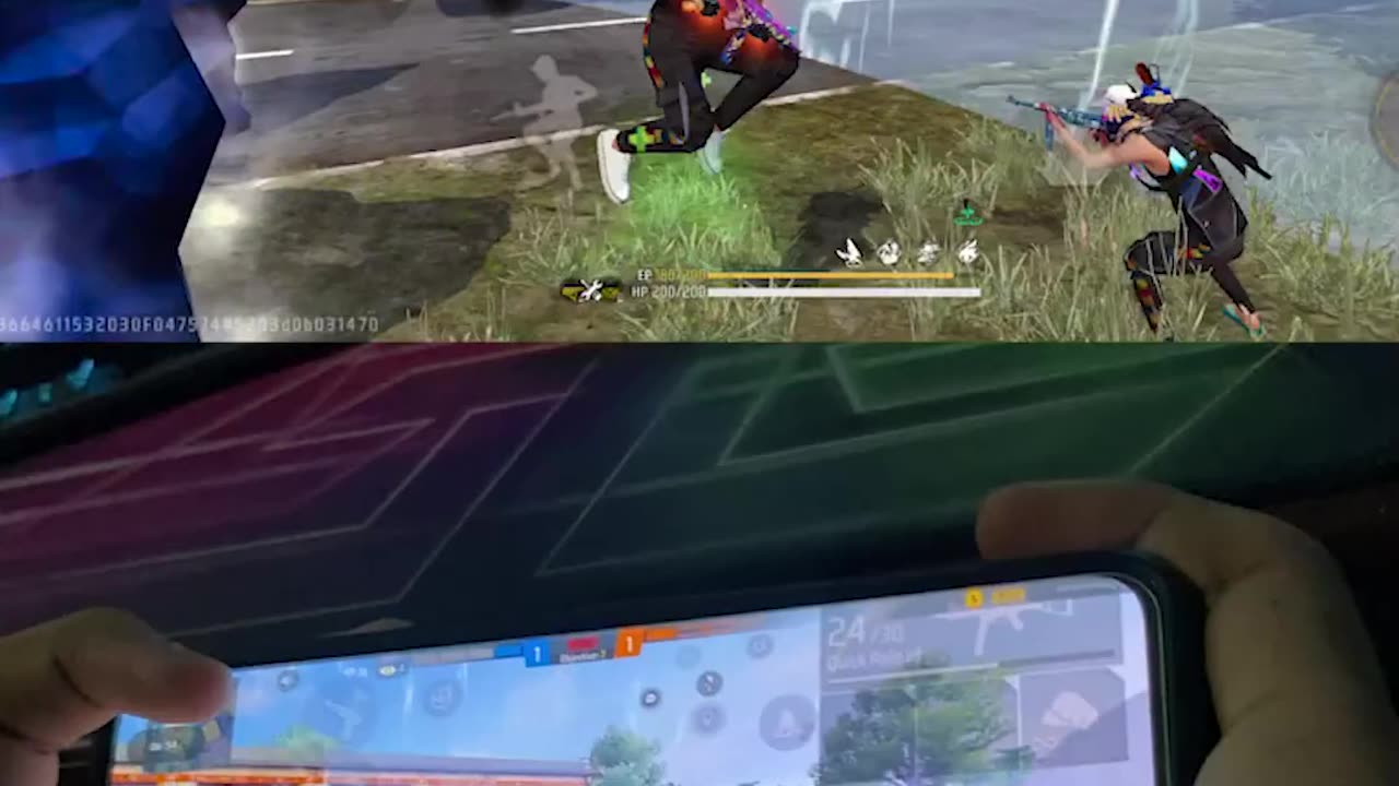 FREE FIRE 1 VS 4 GOD LEVEL CLUTCH 😈