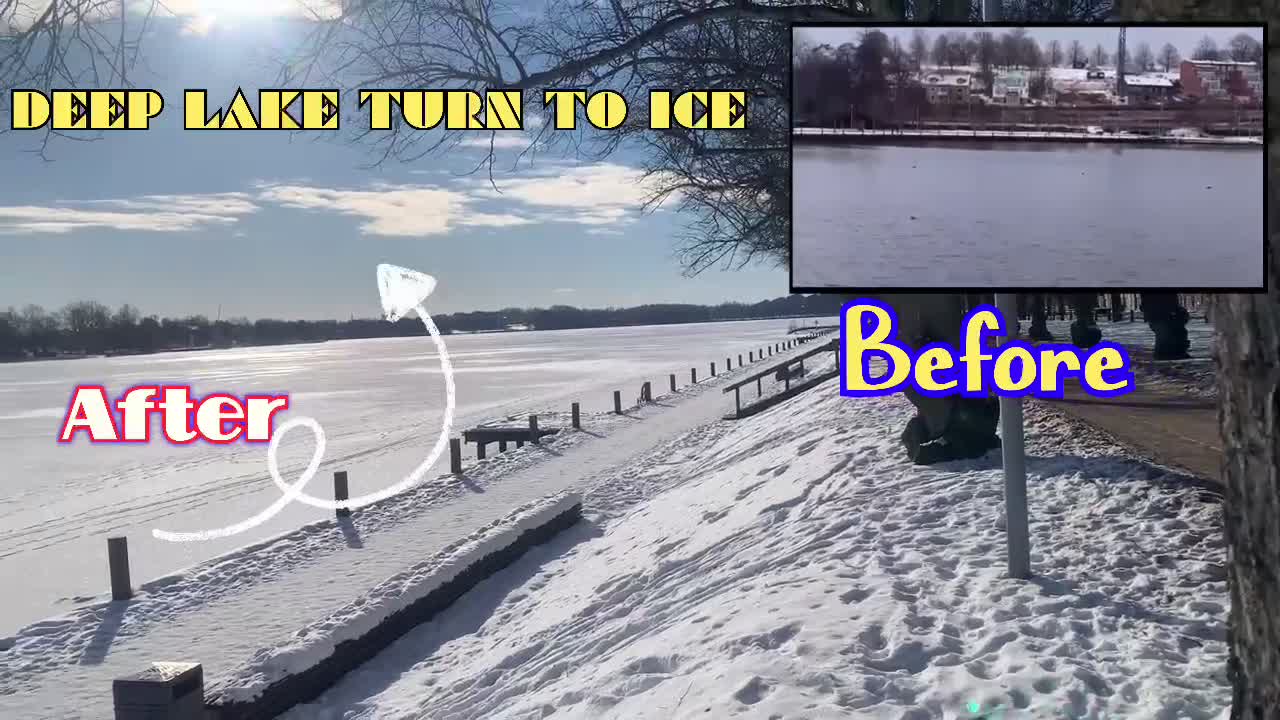 Big and DEEP LAKE turn to ICE