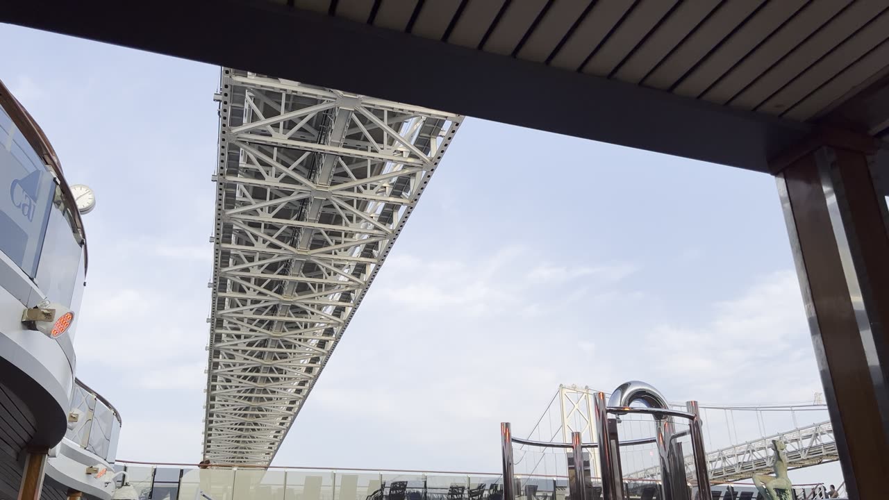 Chesapeake Bay Bridge Cruising from the Port of Baltimore. Listen to the Cheers!