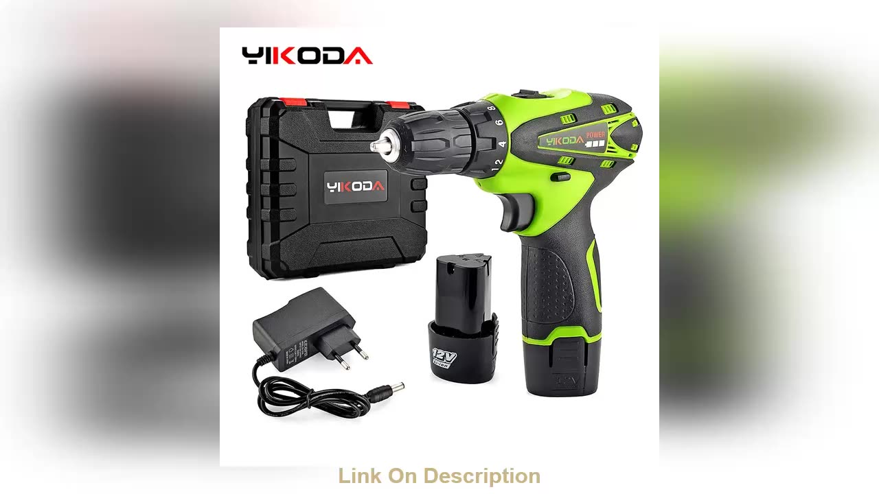 Best YIKODA 12V 16.8V 21V Cordless Drill