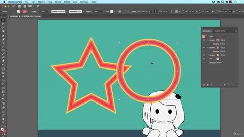 How to multiple strokes to a path in Adobe Illustrator CC