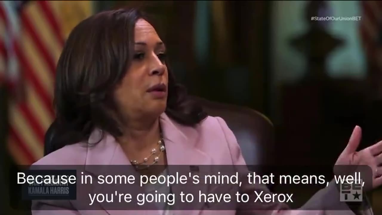 Kamala Harris voter ID laws are racist because there is no Office Max in the hood