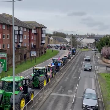UK:farmers protested in Canterbury Sunday