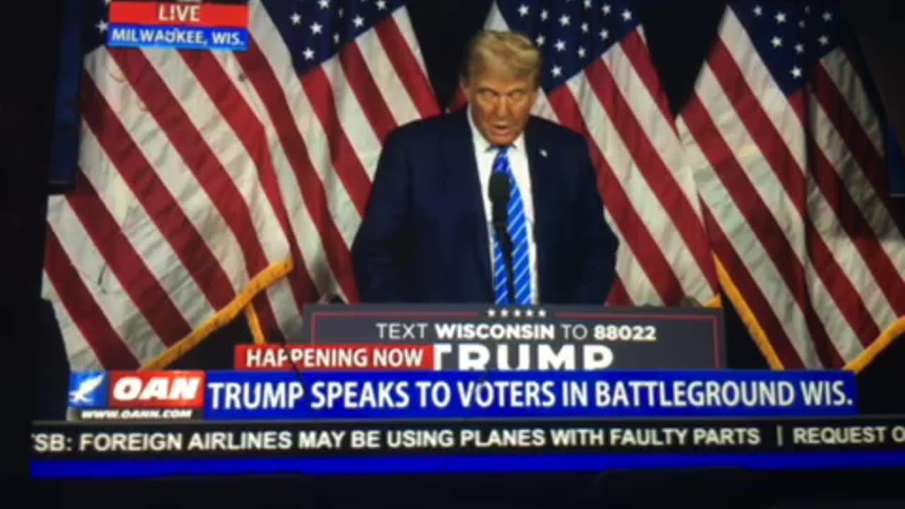 🦅Trump speaks to voters in battleground Wisconsin Tuesday 06:36 pm