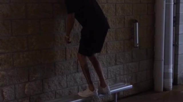 Guy back flips off bench