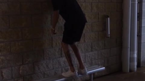 Guy back flips off bench
