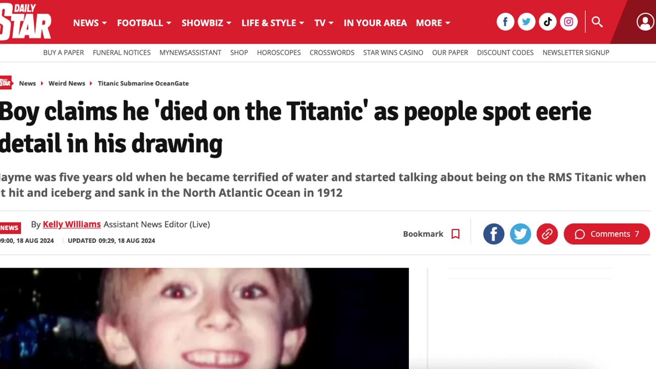 Jason W Chan's Take: Freedom Fighter - Boy claims he 'died on the Titanic'