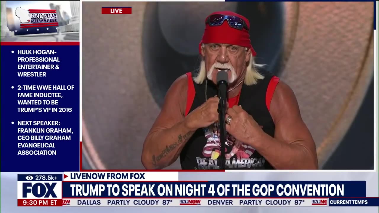 Watch- Hulk Hogan full speech at 2024 RNC - LiveNOW from FOX