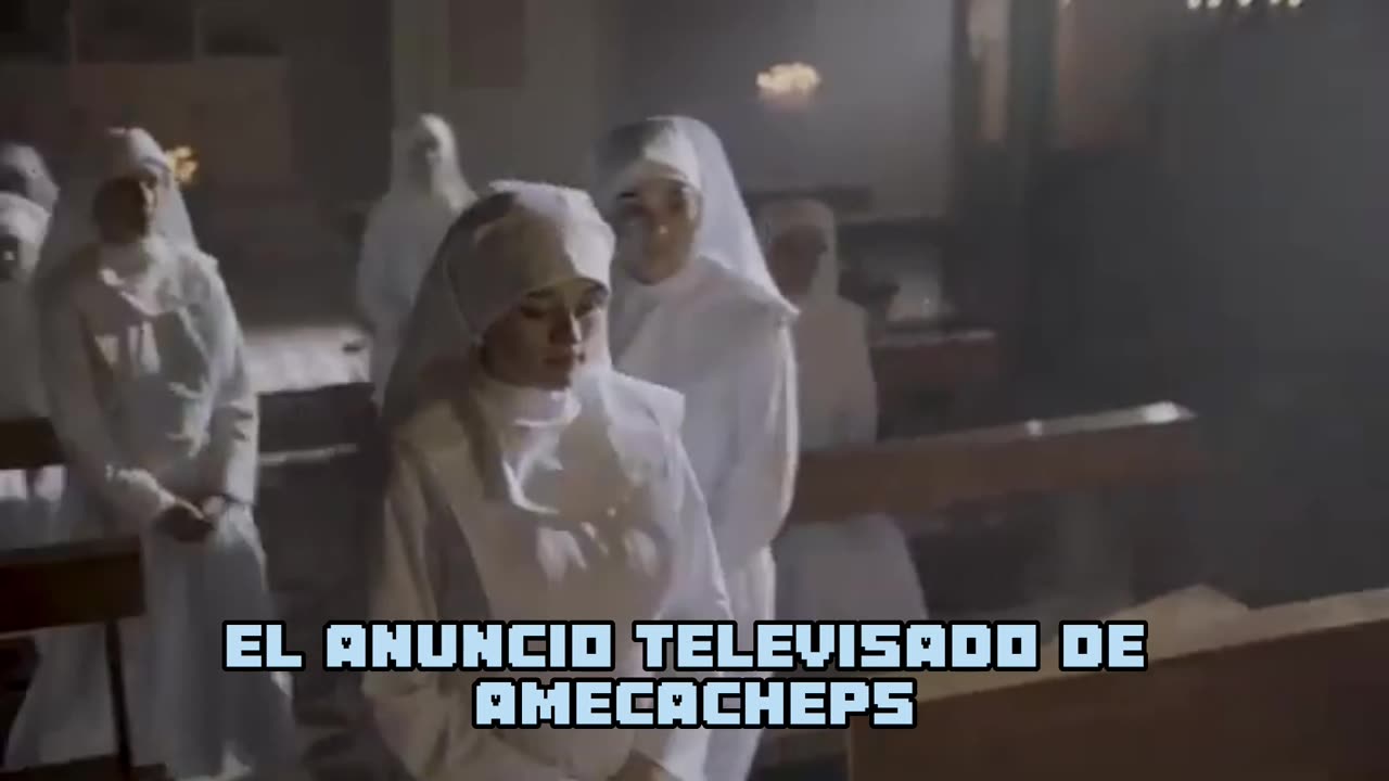 Una monja comiendo papas fritas durante la comunión