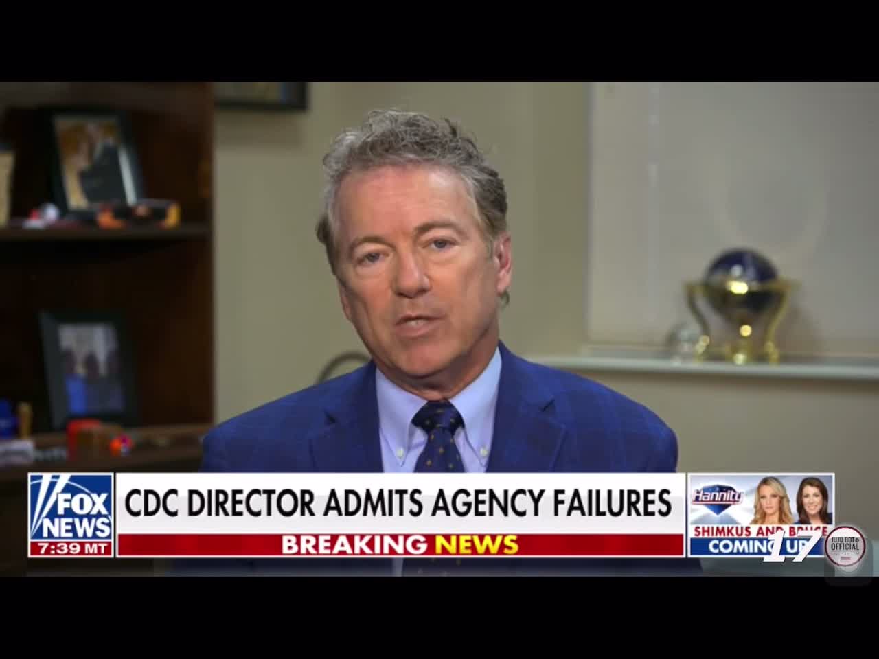 Rand Paul: It’s about time the CDC admits their failures.