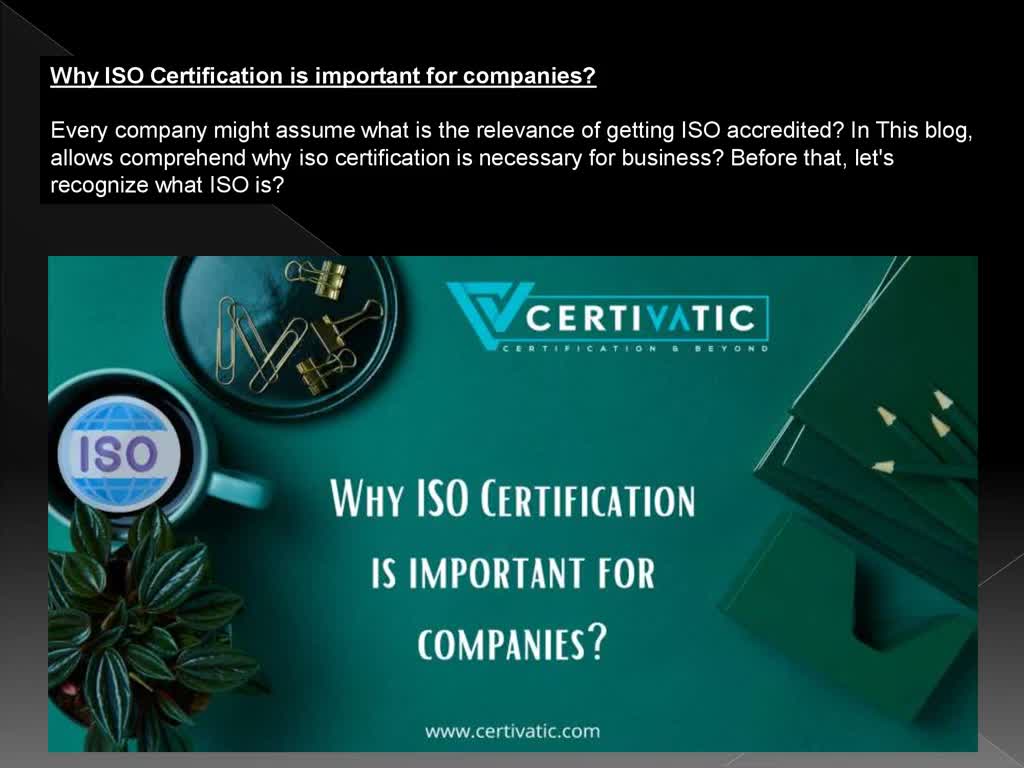 Why ISO Certification is important for companies?