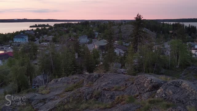 Yellowknife at midnight (summer solstice)