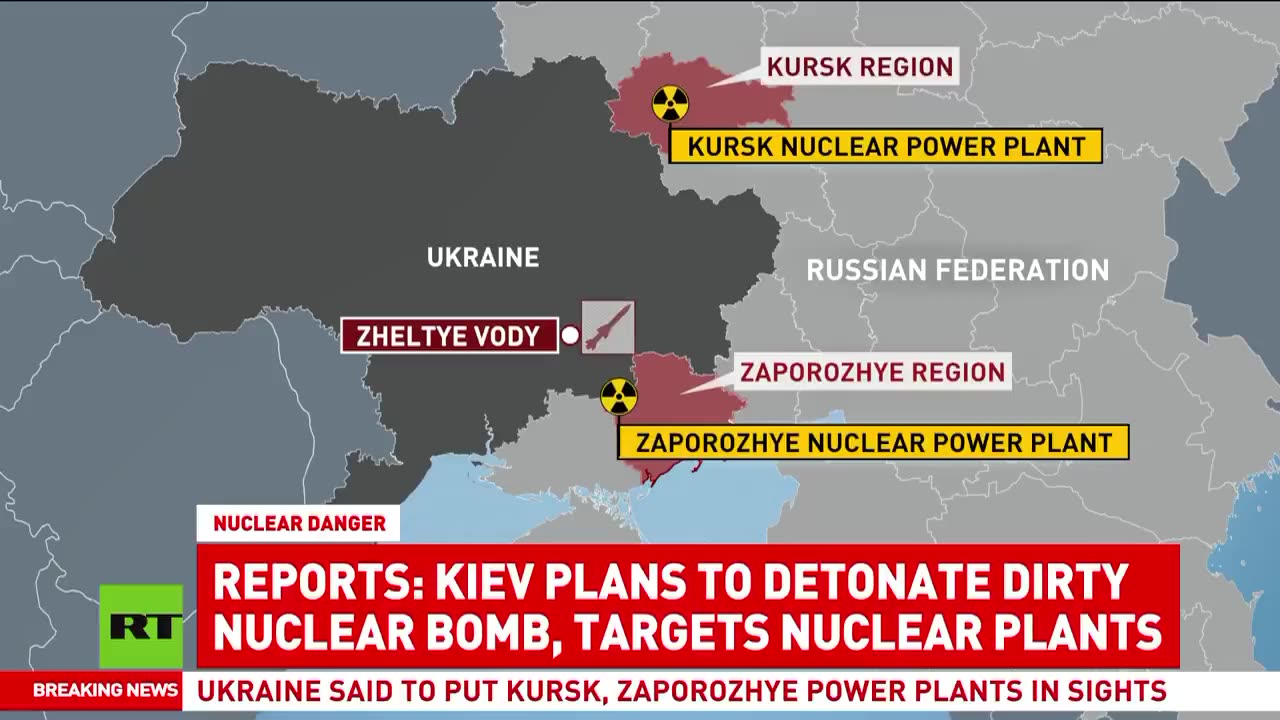 Ukraine plans to detonate dirty bombs with nuclear material in Russia.