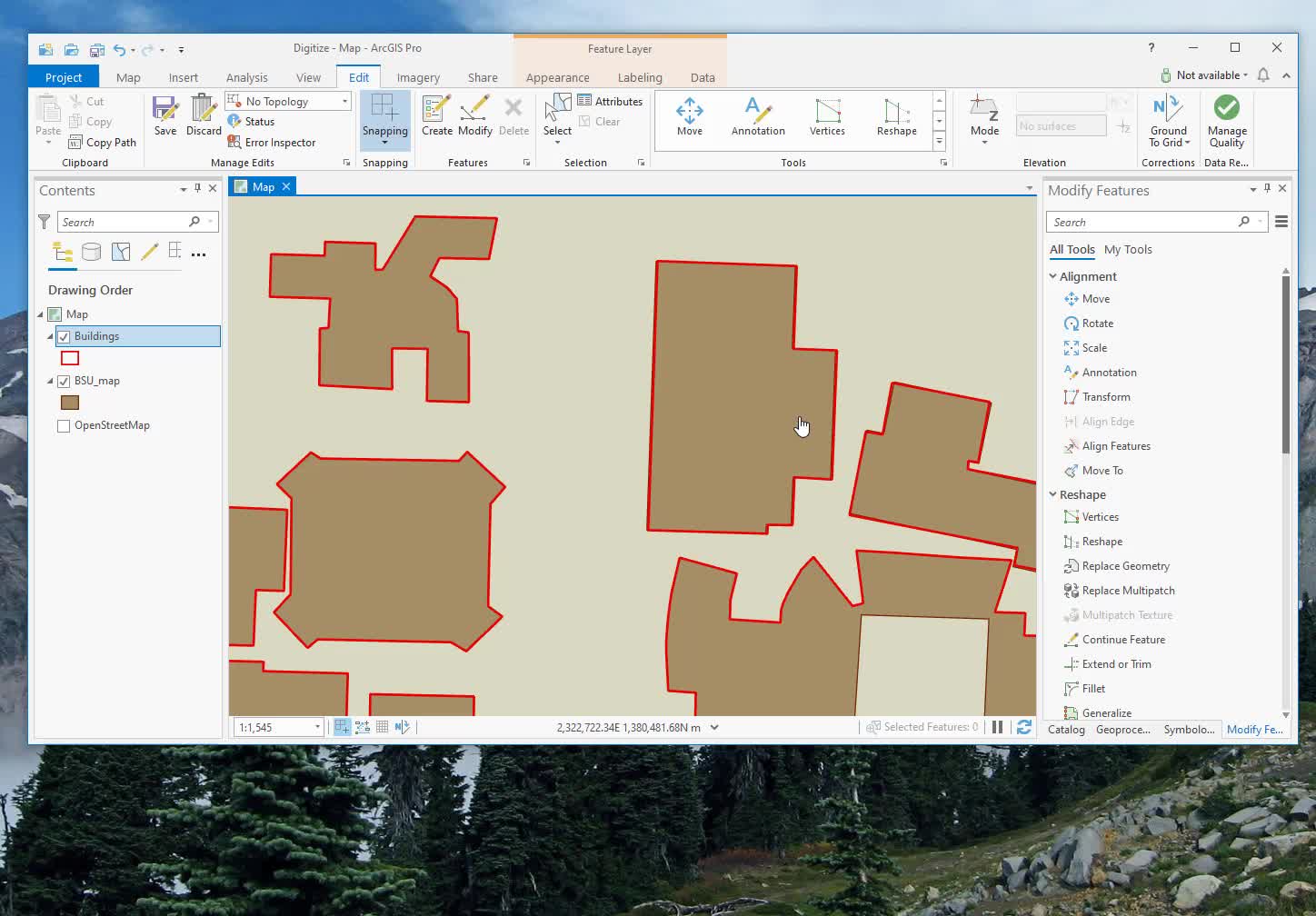 Edit and Modify Tools in ArcGIS Pro