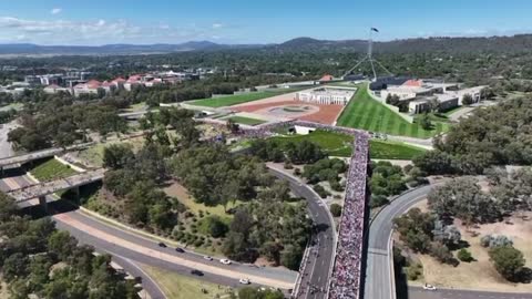 This is the multitudes in Canberra today (Australian Capitol Territory) 12.2.22