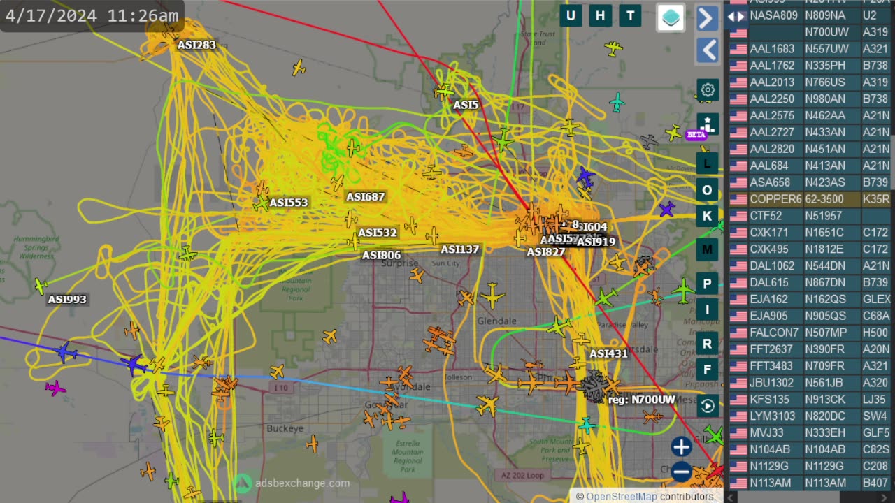 Transpac ScamWest Airlines N4131T over Mormon Mafia Town AZ - April 17th