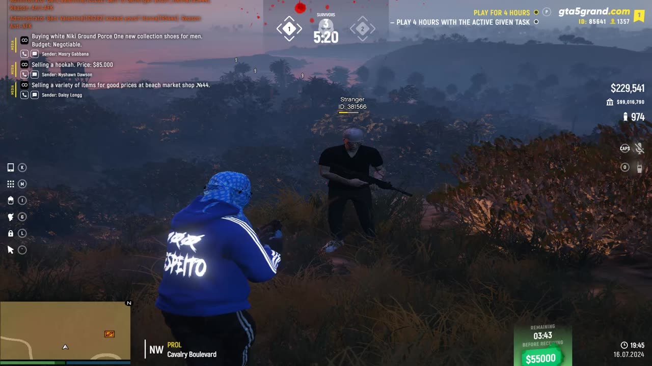 GTA V - Grand RP EN1 - Battle Royale PUB-G - 16/07/2024 - 19:40 - Sargento Rodrigues