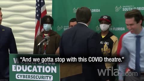 DeSantis doesn’t even want to be seen with kids in masks.