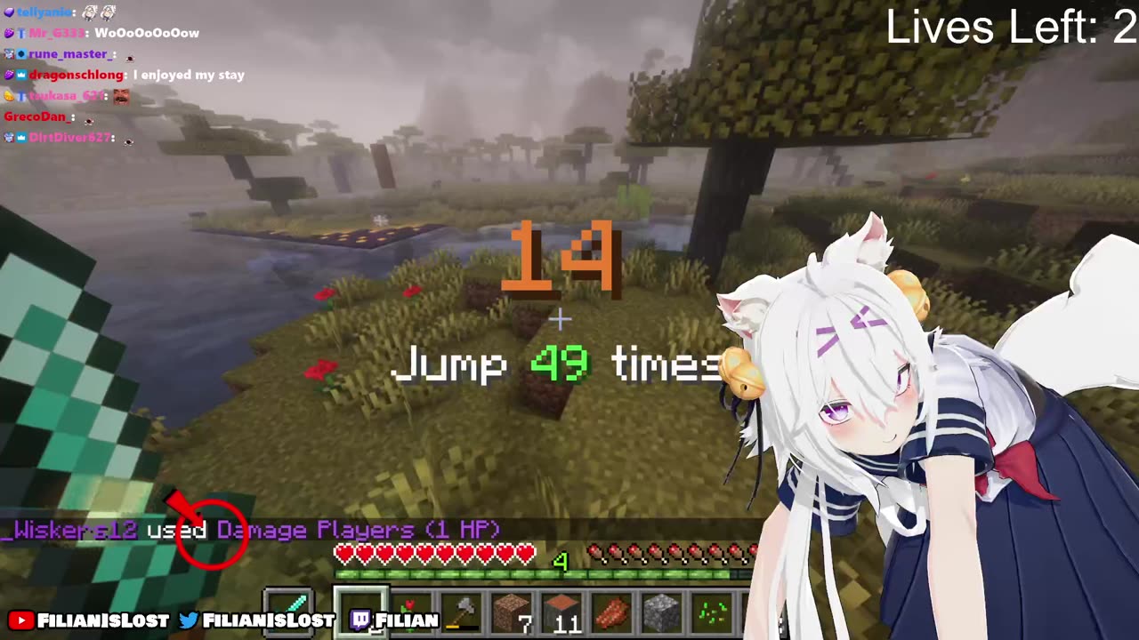 Filian Has 3 Lives to Beat Chat Controlled Minecraft (9/30/2024)
