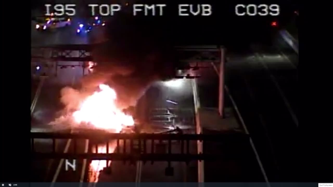 Tractor trailer sets ablaze near entrance to Baltimore’s Ft. McHenry tunnel