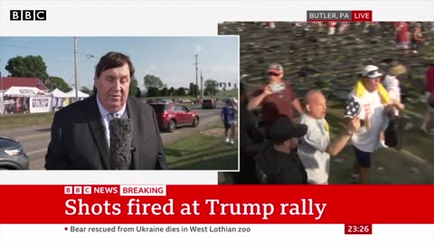 Donald Trump rally witnesses interviewed | BBC News