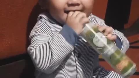 cute baby girl laugh