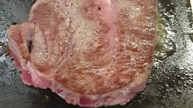 Steak stone grilled with butter!!