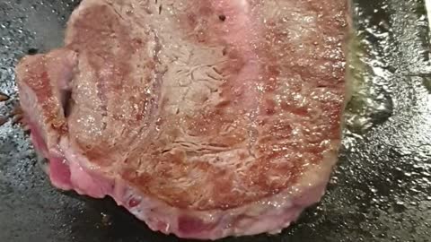 Steak stone grilled with butter!!