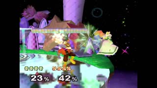 Super Smash Bros Melee (ssbm) - Zelda vs Fox (lv9 cpu)