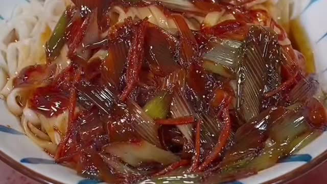 Chinese specialy noodles with soysauce