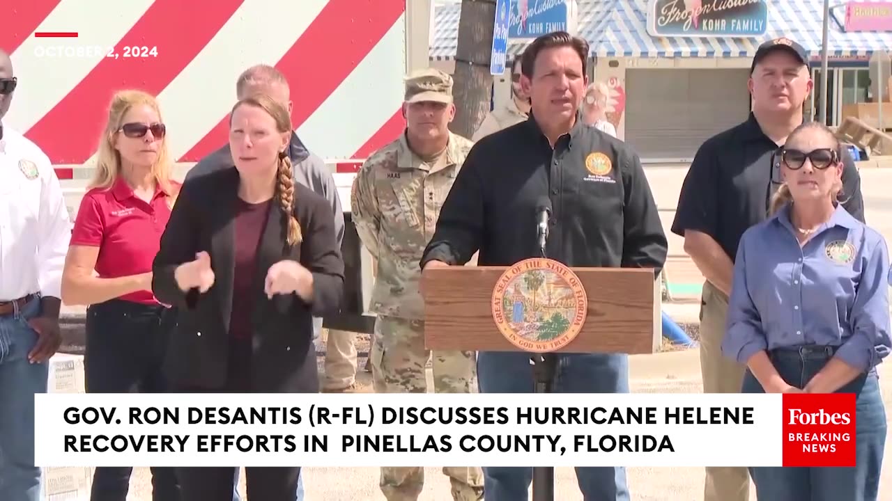 JUST IN_ Florida Gov. Ron DeSantis Details Ongoing Hurricane Helene Recovery Efforts